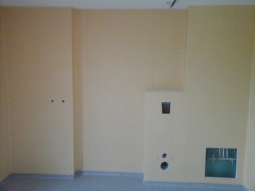Pose d'une salle de bain en PMR